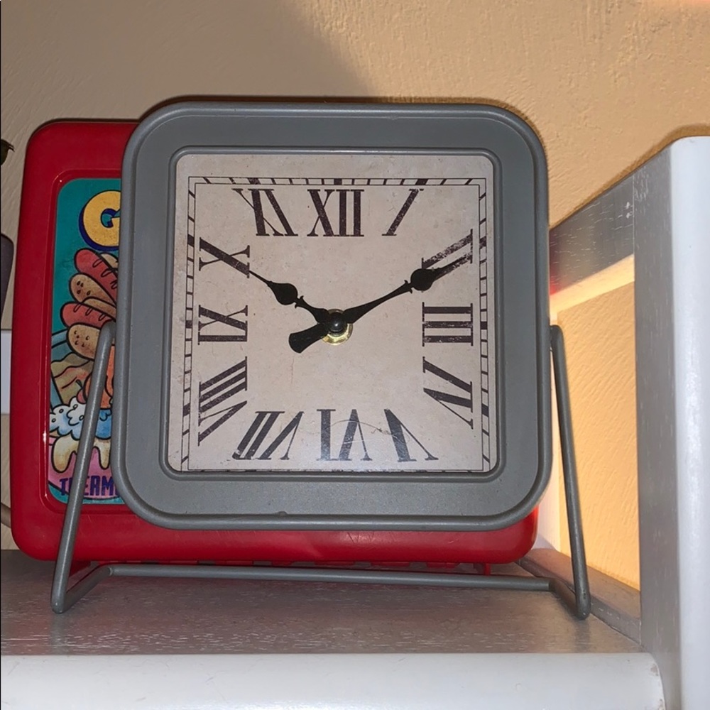Matte Grey Clock